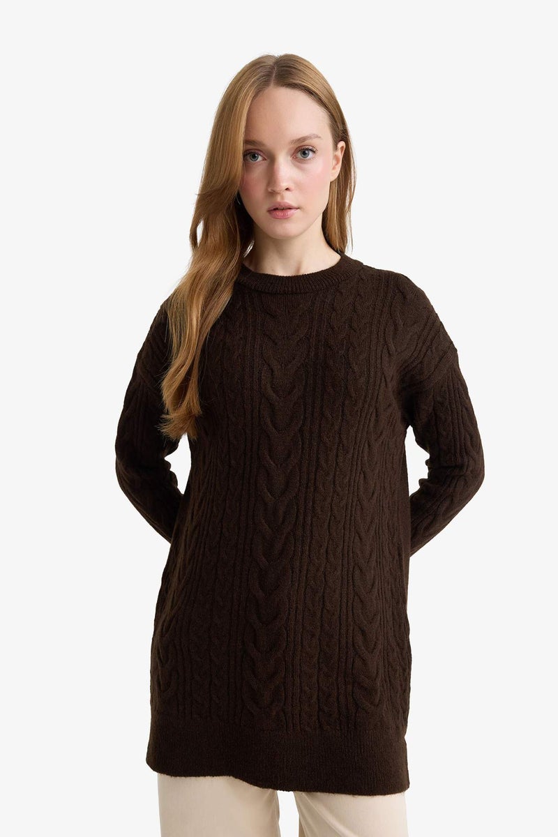 DeFacto Relax Fit Crew Neck Knit Tunic - Image 4