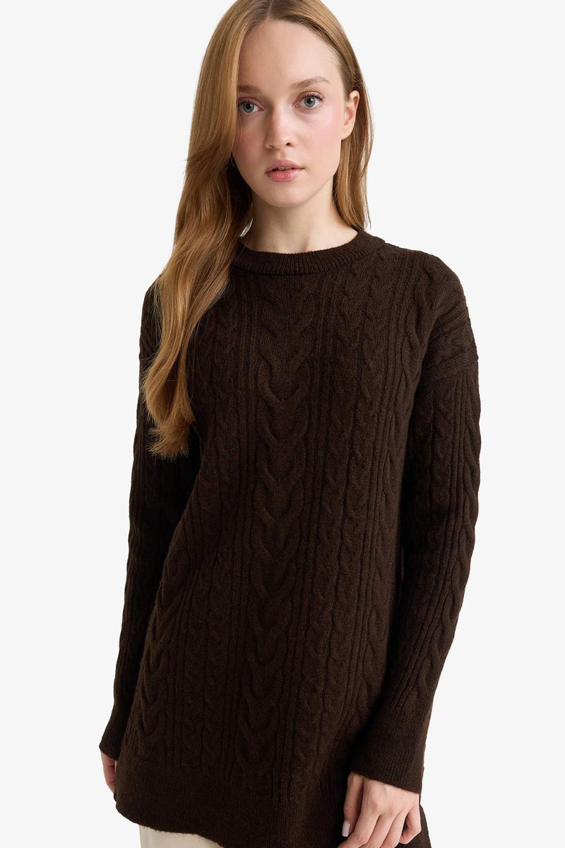 DeFacto Relax Fit Crew Neck Knit Tunic - Image 1
