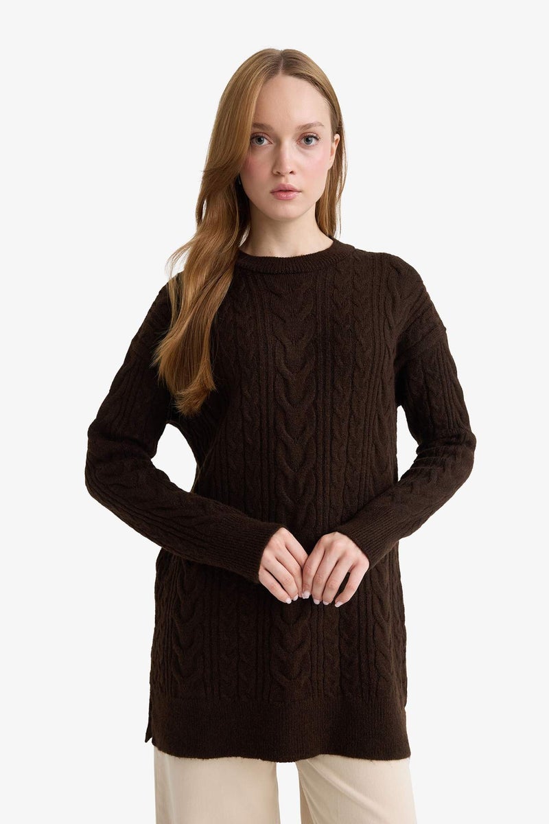 DeFacto Relax Fit Crew Neck Knit Tunic - Image 3