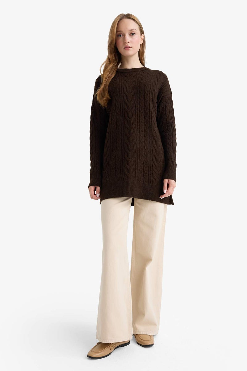 DeFacto Relax Fit Crew Neck Knit Tunic - Image 2