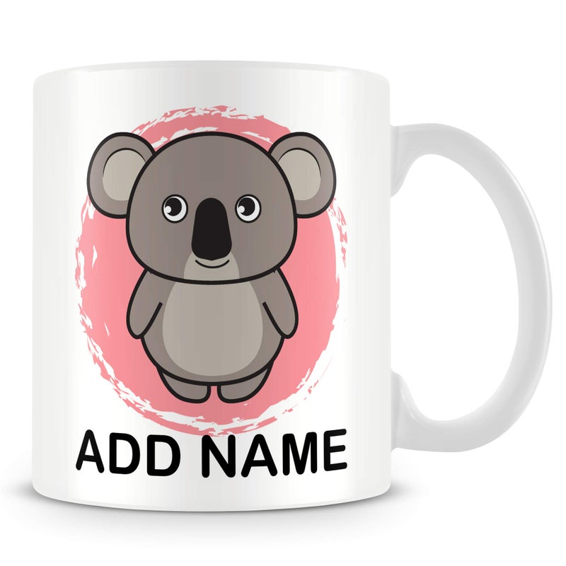 MUGGZ Koala Mug  Personalised Cup with Name  Gift for Kids  Custom Funny Coffee Mug  Unique Gift for Friends  Family