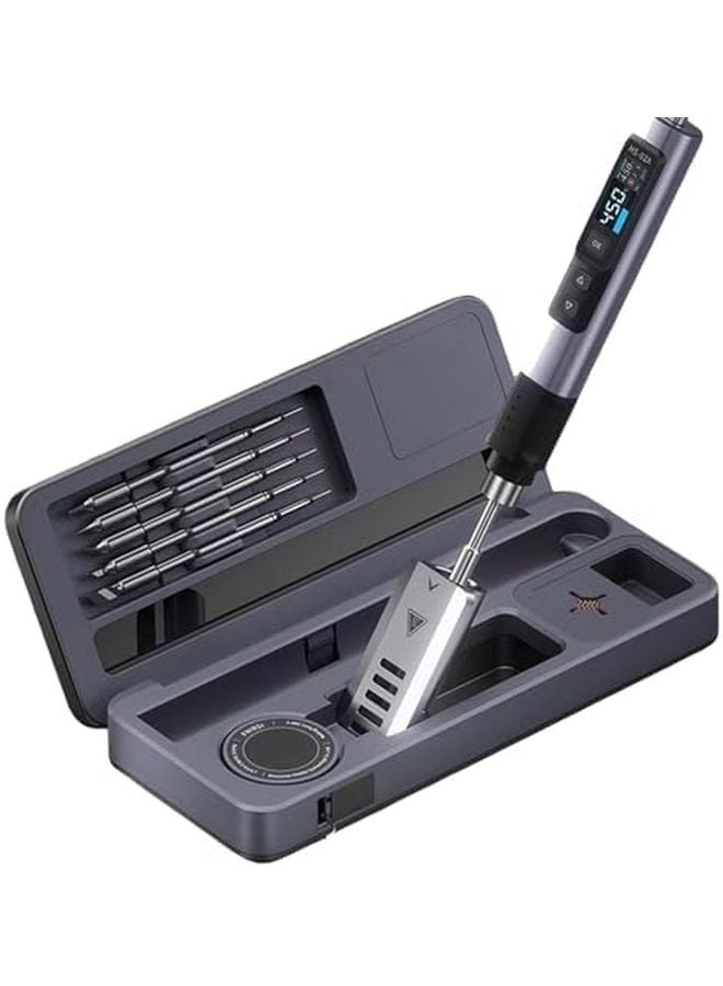 HS 02A مجموعة لحام قياسية محمولة مع شاشة ملونة نوع C PD QC شحن 9 100W - Image 1