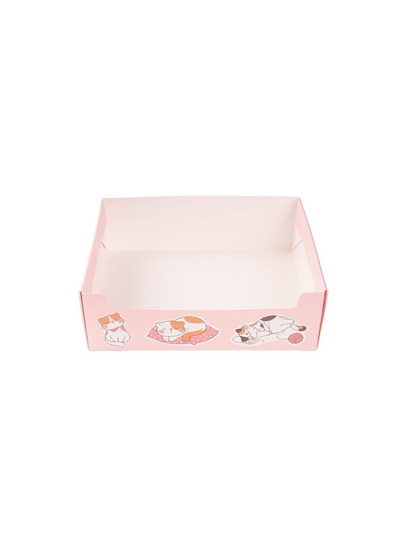 Kidle Disposable Portable Cat Litter Pan Traveling Folding Large Capacity Litter Pan Thickened Household Cat Products Foldable Cardboard Paper Kitty Tray Cat Litter Box Indoor Outdoor  - Image 1