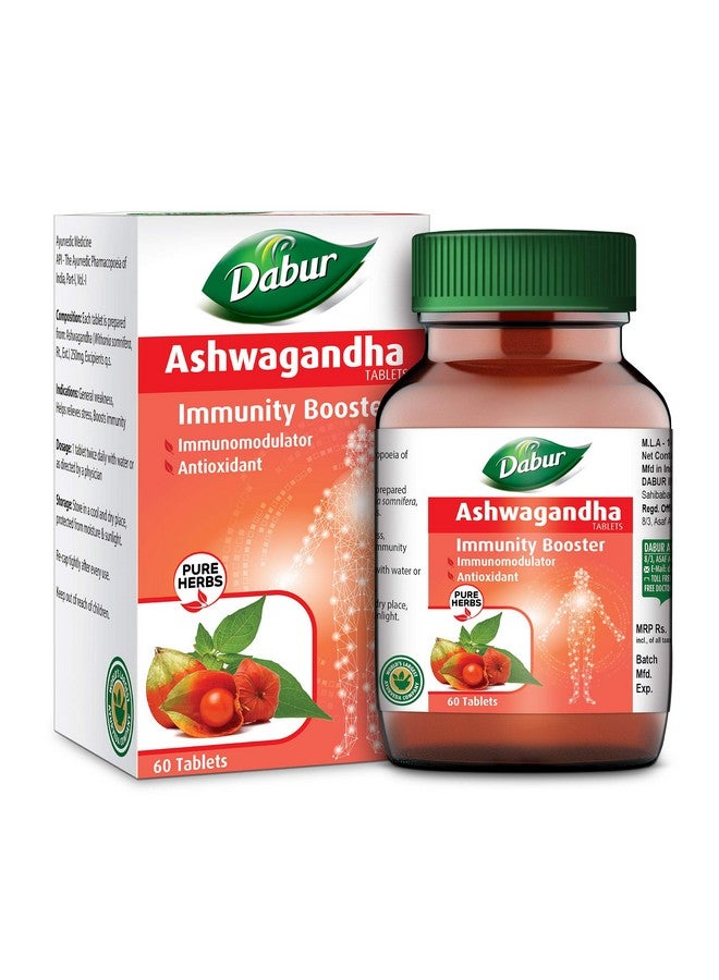 Dabur أقراص دابر أشواغاندا - معزز المناعة | غني بمضادات الأكسدة - 60 قرص - Image 1
