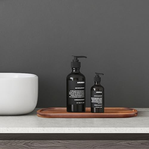 GinSent Wooden Decorative Trays 1PCS Farmhouse Wood Tray Bathroom Vanity Bathroom Counter Wood Trays Home Rustic Decor Trays, Bathroom Tray Countertop, Wooden Trays for Decor Vanity Trays - Image 5