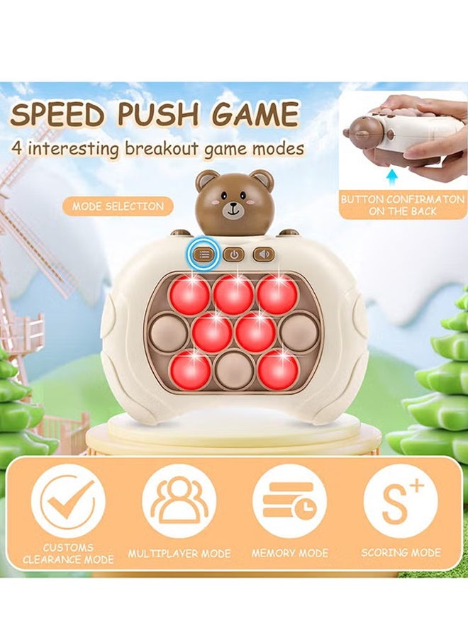 Jamal Quick Push Bubble Game For Kids & Adults, Mini-Handheld Fast Speed Pop Fidget Toy For Stress Relief (Bear) - Image 2