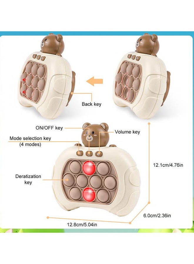 Jamal Quick Push Bubble Game For Kids & Adults, Mini-Handheld Fast Speed Pop Fidget Toy For Stress Relief (Bear) - Image 5