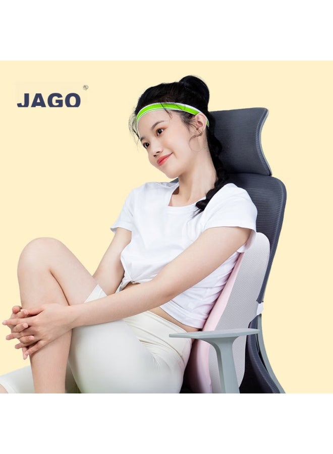 Jago Jiaoao Lumbar Support Cushion, Office Back Support, Memory Foam Lumbar Pad, Backrest Pad, Seat Cushion For Car, Ergonomic Lumbar Support, Pink - Image 3