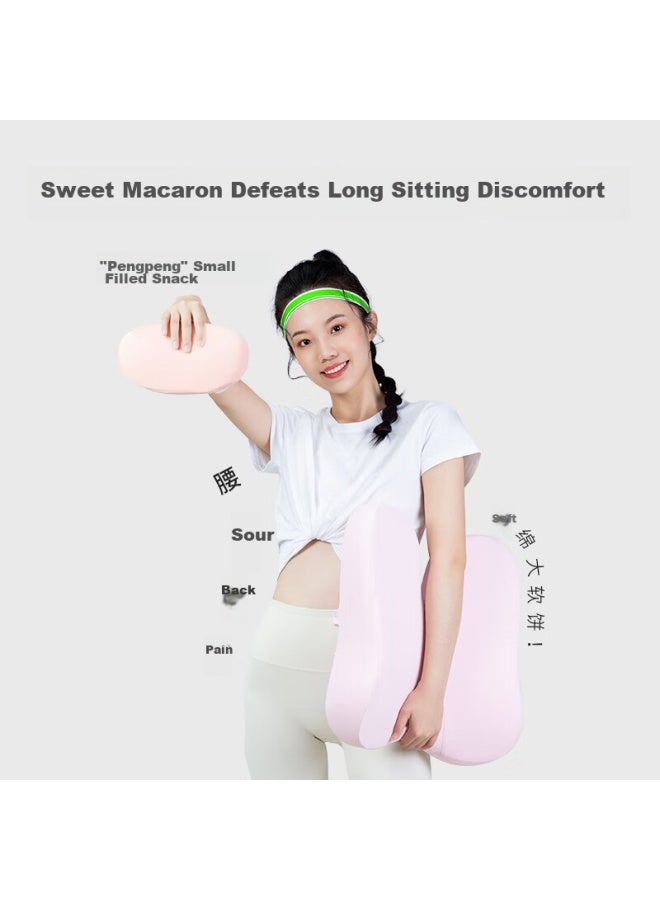Jago Jiaoao Lumbar Support Cushion, Office Back Support, Memory Foam Lumbar Pad, Backrest Pad, Seat Cushion For Car, Ergonomic Lumbar Support, Pink - Image 4