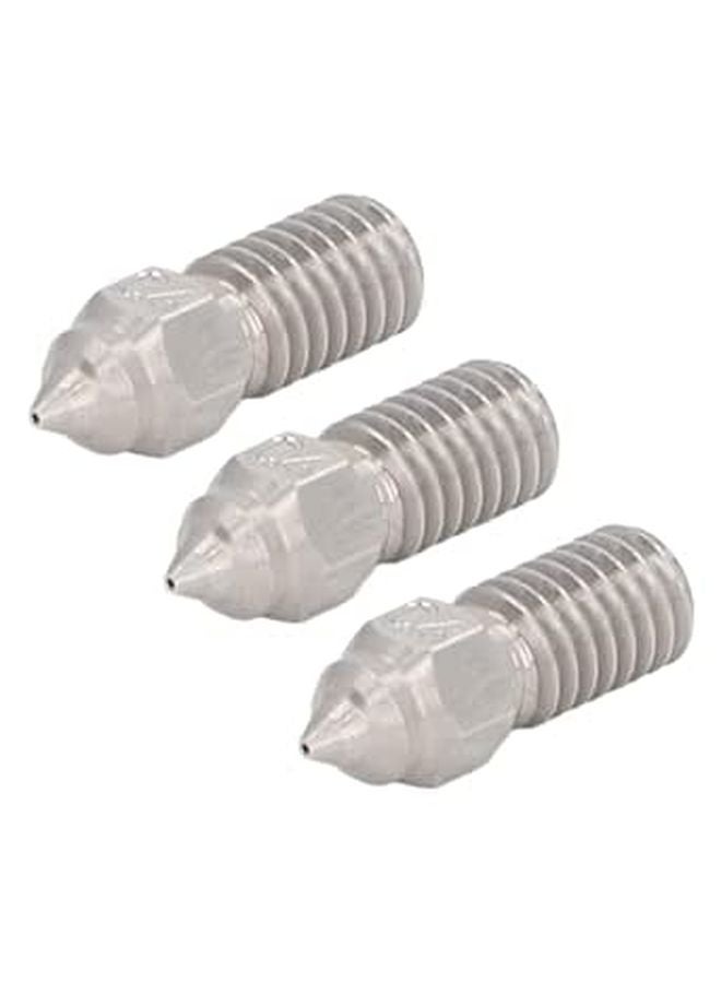 3PCS Stainless Steel 3D Printer Nozzle M6 Thread 1 75mm 0 4mm - Image 1