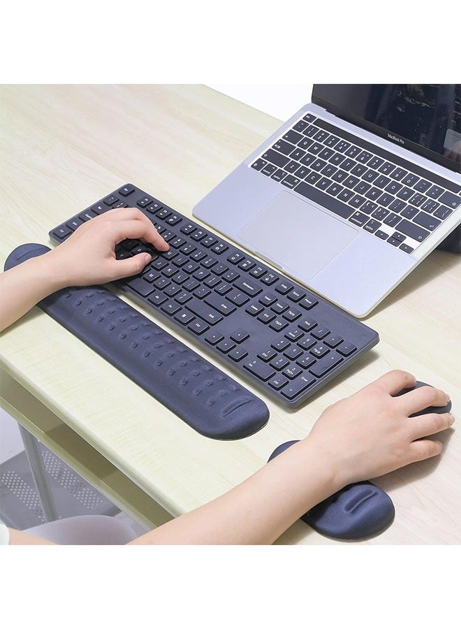 Arabest Memory Foam Keyboard Wrist Rest Pad and Mouse Wrist Rest, Ergonomic Hand Palm Rest Support, Memory Foam Pads Gaming, Computer, PC, Laptop, Mac Typing and Wrist Pain Relief  - Image 3