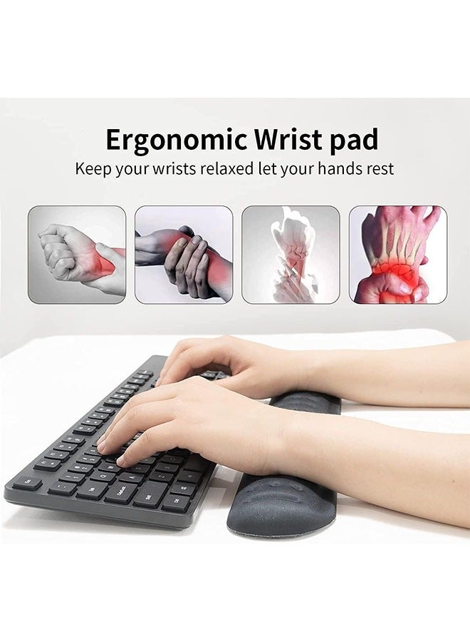Arabest Memory Foam Keyboard Wrist Rest Pad and Mouse Wrist Rest, Ergonomic Hand Palm Rest Support, Memory Foam Pads Gaming, Computer, PC, Laptop, Mac Typing and Wrist Pain Relief  - Image 4