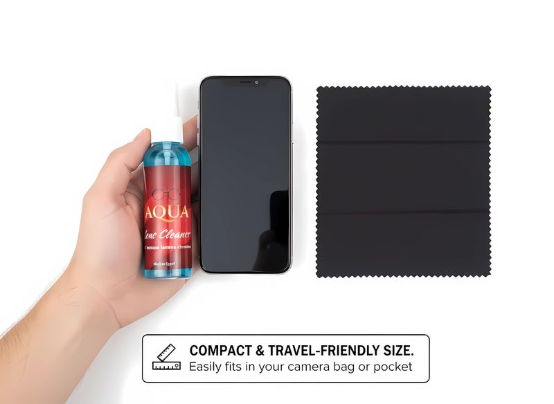 100ml Glasses and Screen Cleaner Remove Fingerprints, Grease and Dust, Increase Image Clarity and Quality, Perfect for Cameras, Mobile & Laptop + Microfiber Cleaning Wipe. - Image 5