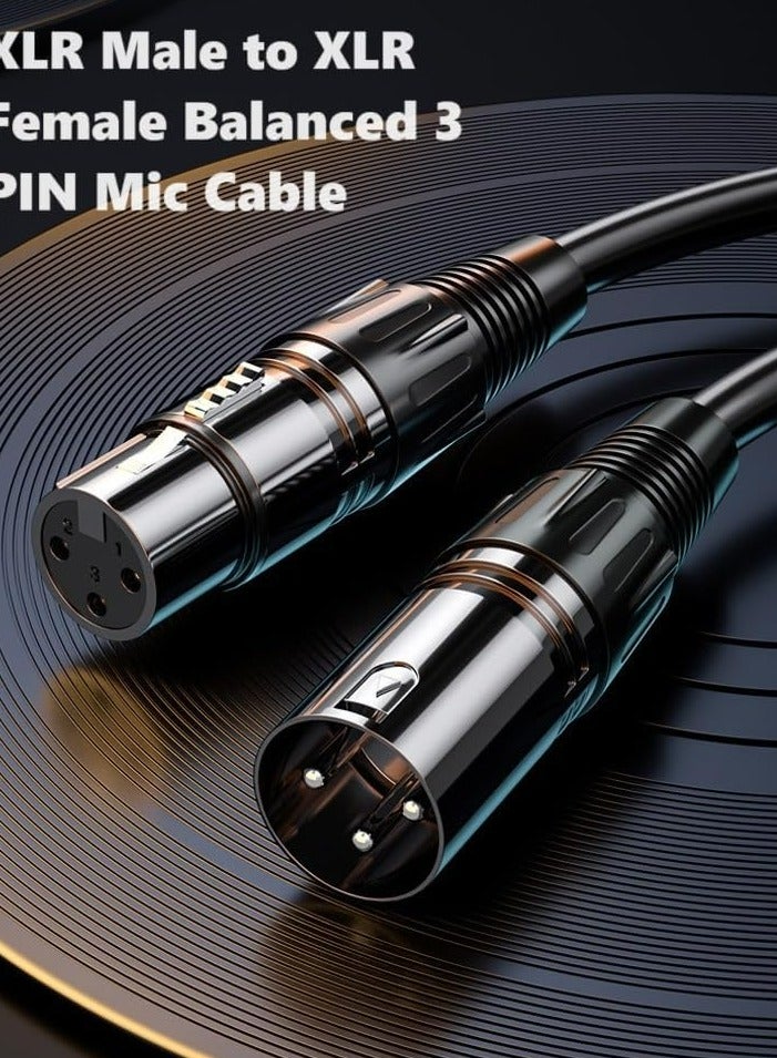 غنافوتو كابلات XLR، كابلات ميكروفون (10 أقدام 4N 4N OFC WIRE) من ذكر XLR إلى أنثى XLR كابلات ميكروفون متوازنة 3 سنون متوافق مع أنظمة مكبرات الصوت المسبقة والمزيد، غلاف 6 مم PVC، كابل XLR، 3 م - Image 2