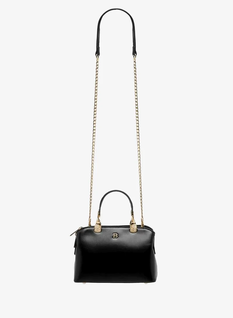 Flora Bella By Shoexpress BLACK Solid Tote Bag with Detachable Chain Strap for Women | Best Price UAE