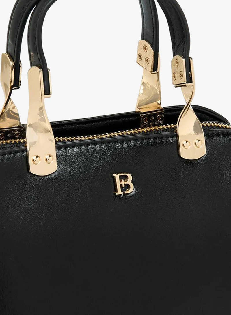 Flora Bella By Shoexpress BLACK Solid Tote Bag with Detachable Chain Strap for Women | Best Price UAE
