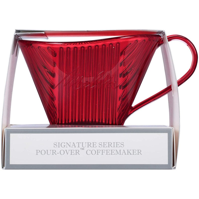 Melitta Signature Series 1 Cup PourOver Coffee Brewer Tritan Red - Image 2