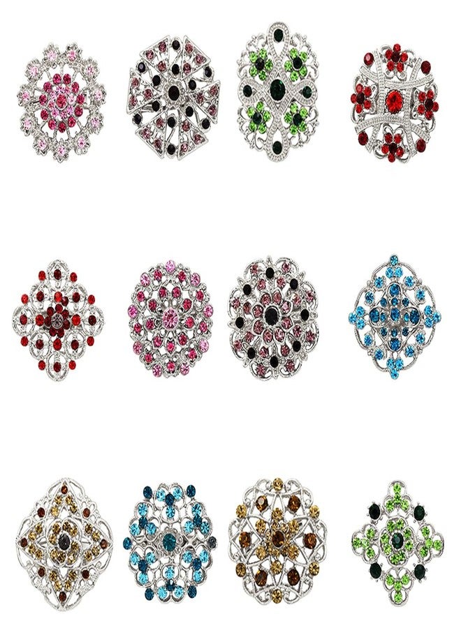 Ezing 12pcs Lot Crystal Brooch for Wedding Bouquet (G) - Image 1