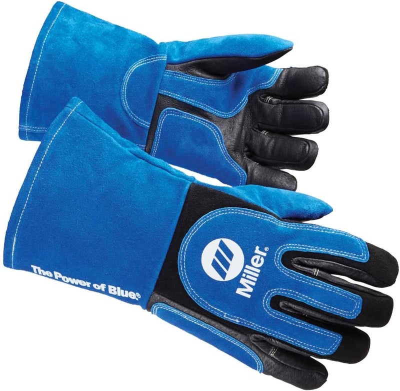Welding Gloves, 3D, Wing, 13In, Blueblack, PR