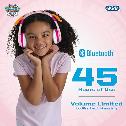 eKids Paw Patrol Bluetooth Headphones for Kids Volume Reduced Wireless Headphones for School Home or Travel Paw Patrol Skye Liberty - Image 3