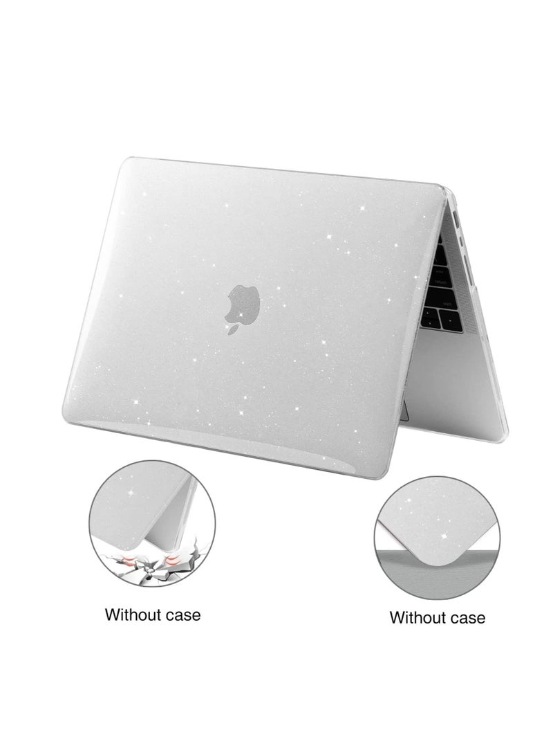 Glitter Case for MacBook Pro 14 Inch 2026--2021 Release M5/M4/M3/M2/M1 Chip A3434/A3427/A3426/A3112/A3185/A3401/A2992/A2918/A2442/A2779, Plastic Hard Shell Case--Glitter Clear - Image 1
