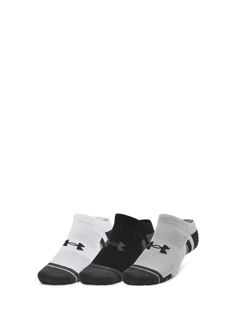 UNDER ARMOUR - Unisex UA Performance Tech 3-Pack No Show Socks - Image 1