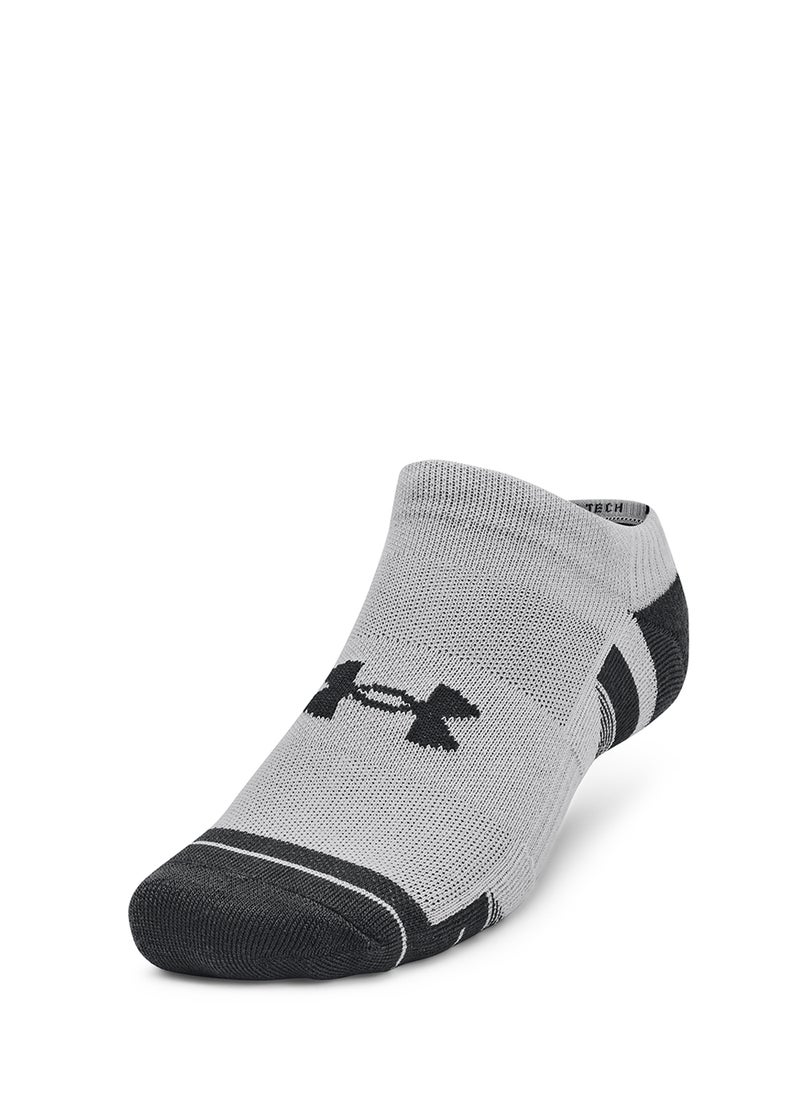 UNDER ARMOUR - Unisex UA Performance Tech 3-Pack No Show Socks - Image 1