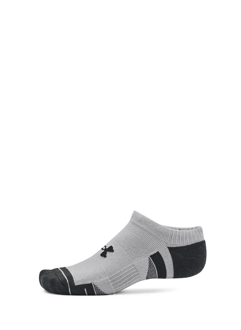 UNDER ARMOUR - Unisex UA Performance Tech 3-Pack No Show Socks - Image 1