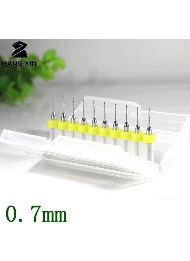 Profisher قاطع طحن نهاية كربيد التنغستن Profi̇sher بتقنية PCB مثقاب ميكرو / ميني 0.7 مم x مجموعة من 10  - Image 1