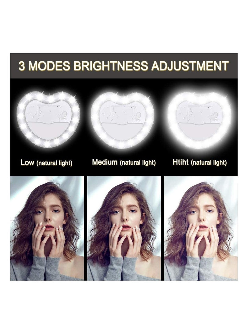 Dimmable Selfie Ring Light with 40 LEDs, 3 Color Modes and 3 Brightness Levels, Universal Clip-on Light for Phones, Laptops, YouTube Videos, Makeup, and Beauty Live Streaming - Image 5