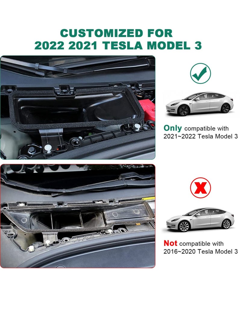 SOLARAE 2021-2023 Model 3 Air Filter, Air Intake HEPA Filter, for Tesla Model 3 2023 - 2021 Air Inlet Vent Covers A/C Internal Filter Vehicle Replacement External Accessories - Image 2
