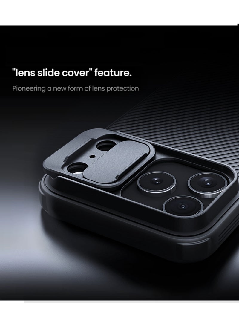 إكس ليفيل جراب ماج سيف لهاتف آيفون 17 برو ماكس مع غطاء كاميرا منزلق، جراب رفيع وخفيف الوزن ومضاد للانزلاق والسقوط، جراب مغناطيسي مقاوم للصدمات لهاتف آيفون 17 برو ماكس 6.9 بوصة، أسود. - Image 3