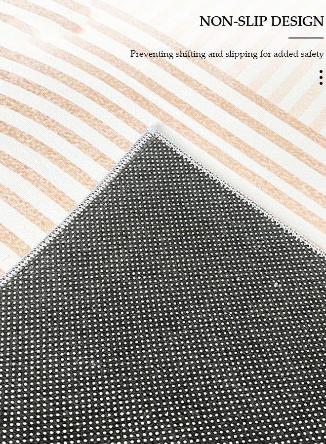 Arabest Non Slip Large Area Rug, Simple Washable Living Room Rugs, Soft Handfeel Stain Resistant Carpet, Modern Style Decorative Bedroom Area Rugs, Rectangular Rugs for Coffee Table Sofa Blanket Indoor Kids Home Decorative Floor Mat - Image 5