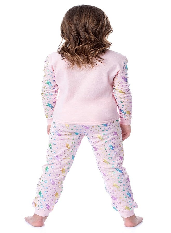 INTIMO Mattel Girls' Barbie Dream Team Unicorn Best Friend Sleep Pajama Set (10) - Image 2