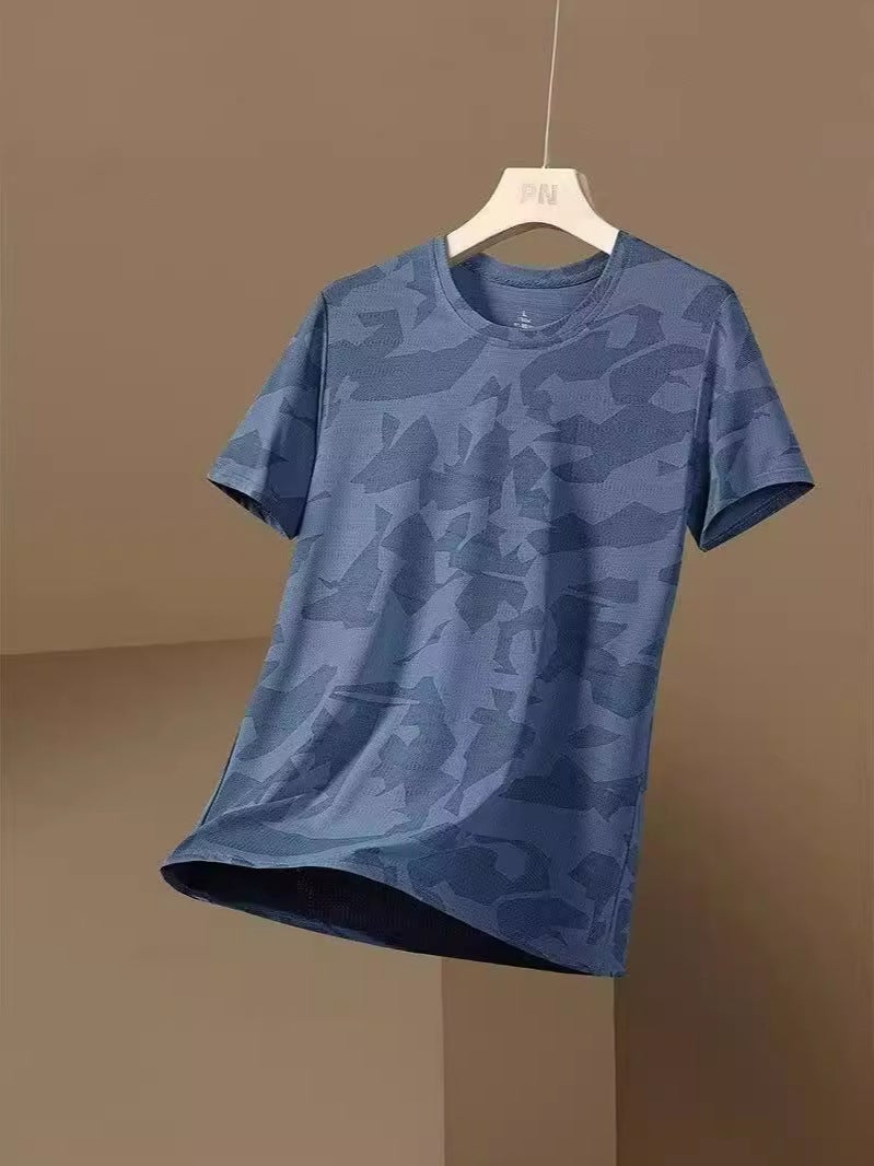 Ice Silk Short Sleeve Men'S Summer Thin Mesh Quick-Drying Casual Breathable Loose Sports T-Shirt Camouflage Running Plus Size - Image 5