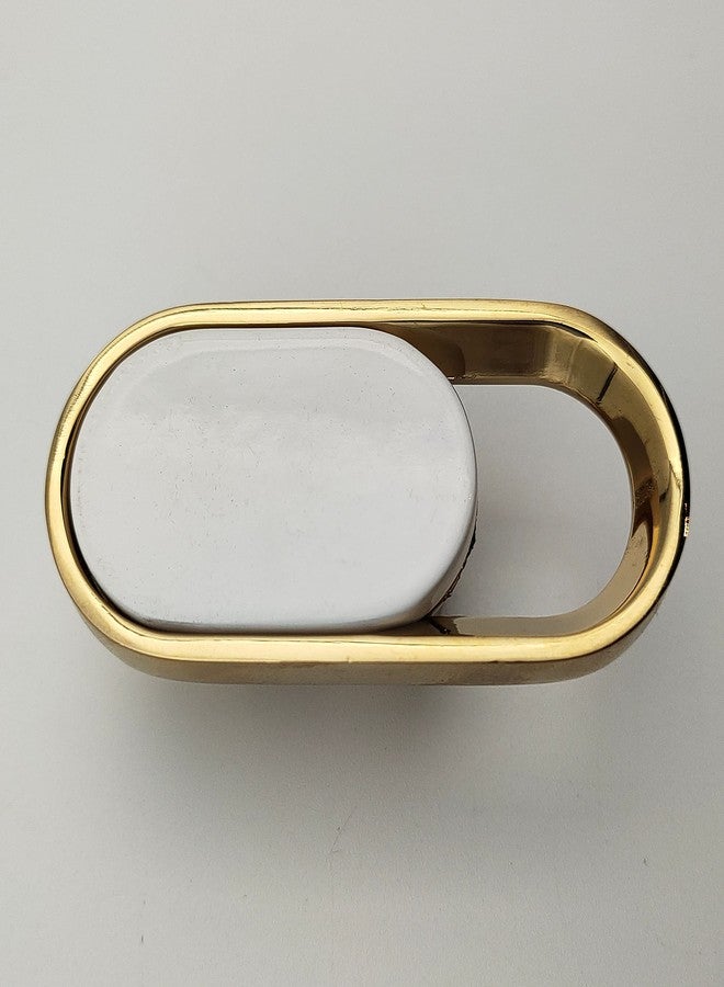 ABVIN White Golden Drawer Knobs - Unique Cabinet Pulls, Beautiful Drawer Decorative Dresser Drawer Pulls Home & Kitchen Decor - 1 Pcs - Image 1