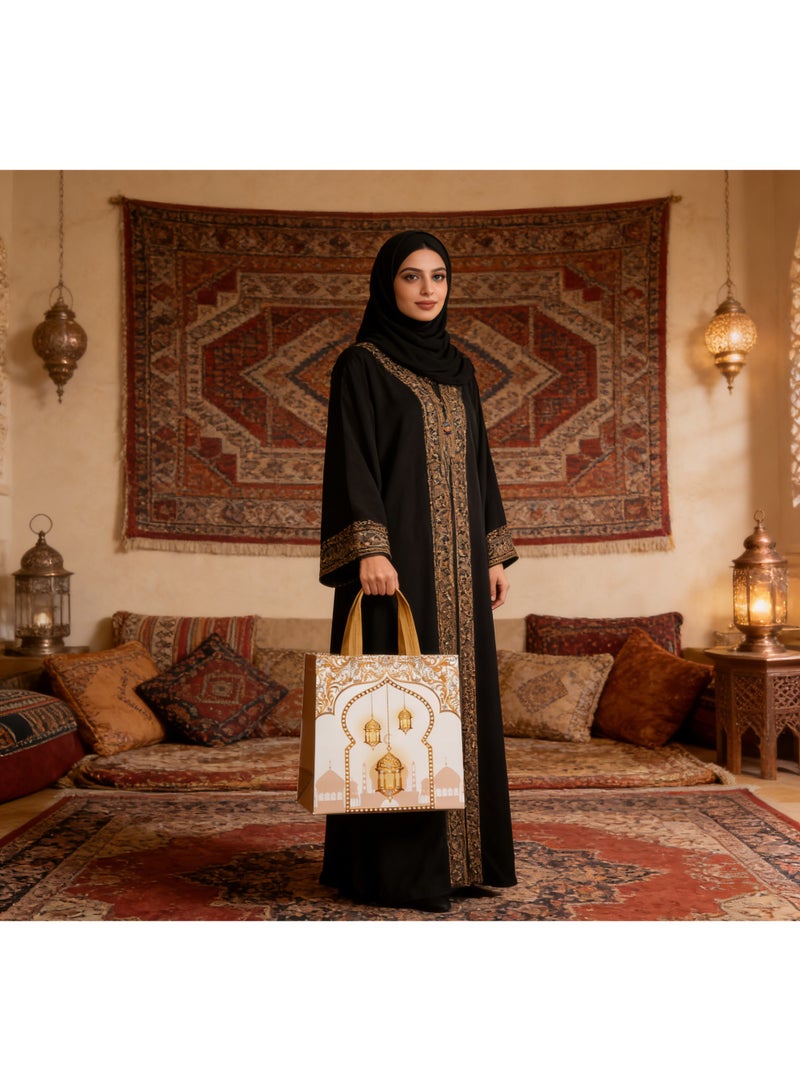 مجموعة حقيبة هدايا للتسوق، حقائب هدايا صغيرة بمقابض وحقائب بيع بالتجزئة بالجملة للأعمال الصغيرة والتسوق والبضائع وحقائب هدايا حفلات أعياد الميلاد وحفلات الزفاف - Image 3