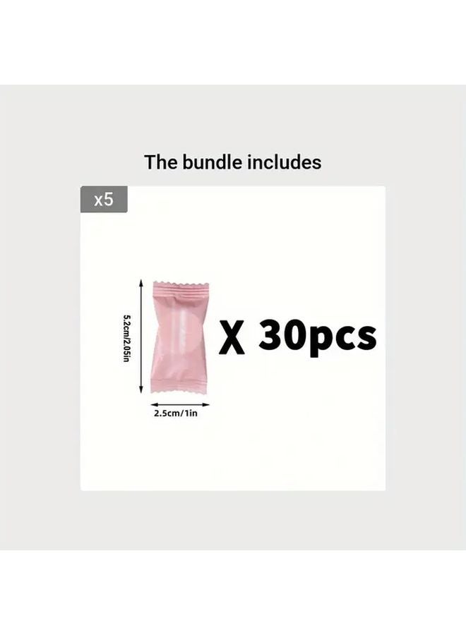 Value Pack 30 قطعة منشف مناديل مبللة مضغوطة للوجه قابلة للتخلص منها للسفر - Image 1