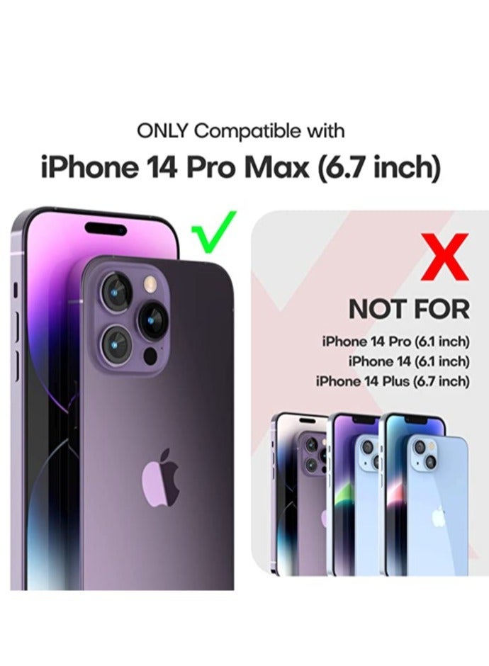ELTRAZONE iPhone 14 Pro Max Phone Case, [5 in 1] 1X Clear Case [Not-Yellowing] with 2X Tempered Glass Screen Protector + 2X Camera Lens Protector, [Military-Grade Drop Protection] Phone Case 6.7 Inch - Image 2