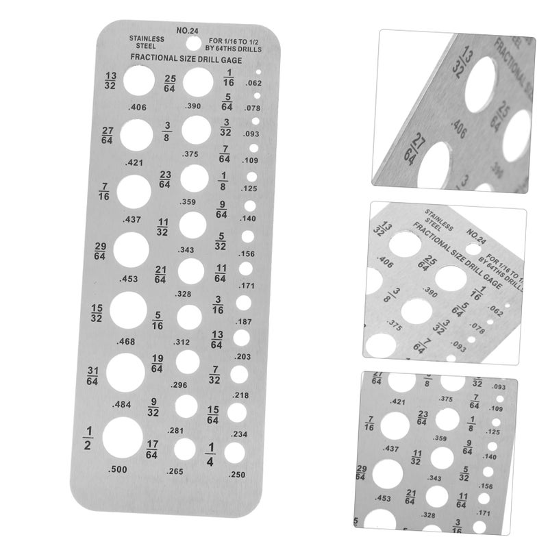 Stainless Steel Drill Gauge Caliper Fractional Size Measure Tool 1 16 To 1 2 Inch - Image 5