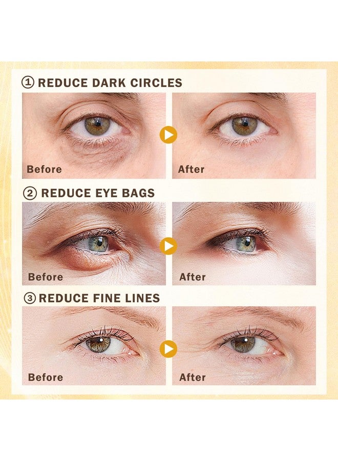 CAHIUYOA 30 Pairs Gold Eye Mask Under Eye Patches for Dark Circles and Puffy Eyes Moisturizing Under Eye Mask Reduce Eye Bags - Image 4