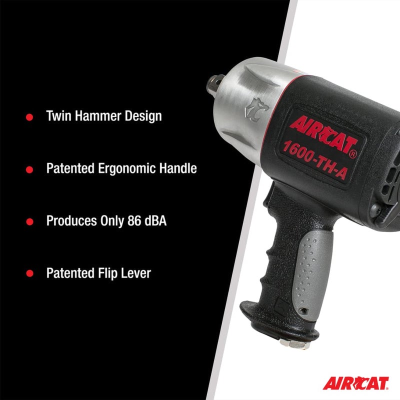 AirCat أدوات هوائية AIRCAT 1600-TH-A: مفتاح صدمات مركب 1600 قدم-رطل من عزم الدوران - 3/4 بوصة - Image 5