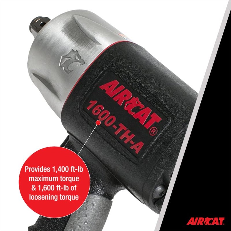 AirCat أدوات هوائية AIRCAT 1600-TH-A: مفتاح صدمات مركب 1600 قدم-رطل من عزم الدوران - 3/4 بوصة - Image 4