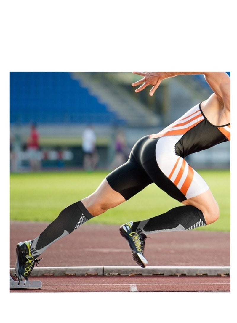 SYOSI Compression Socks, 4 Pairs for Women and Men, Athletic, Travel, Running, Fitness, Flight Socks, Reduce Calf Pain Faster Recovery  - Image 3