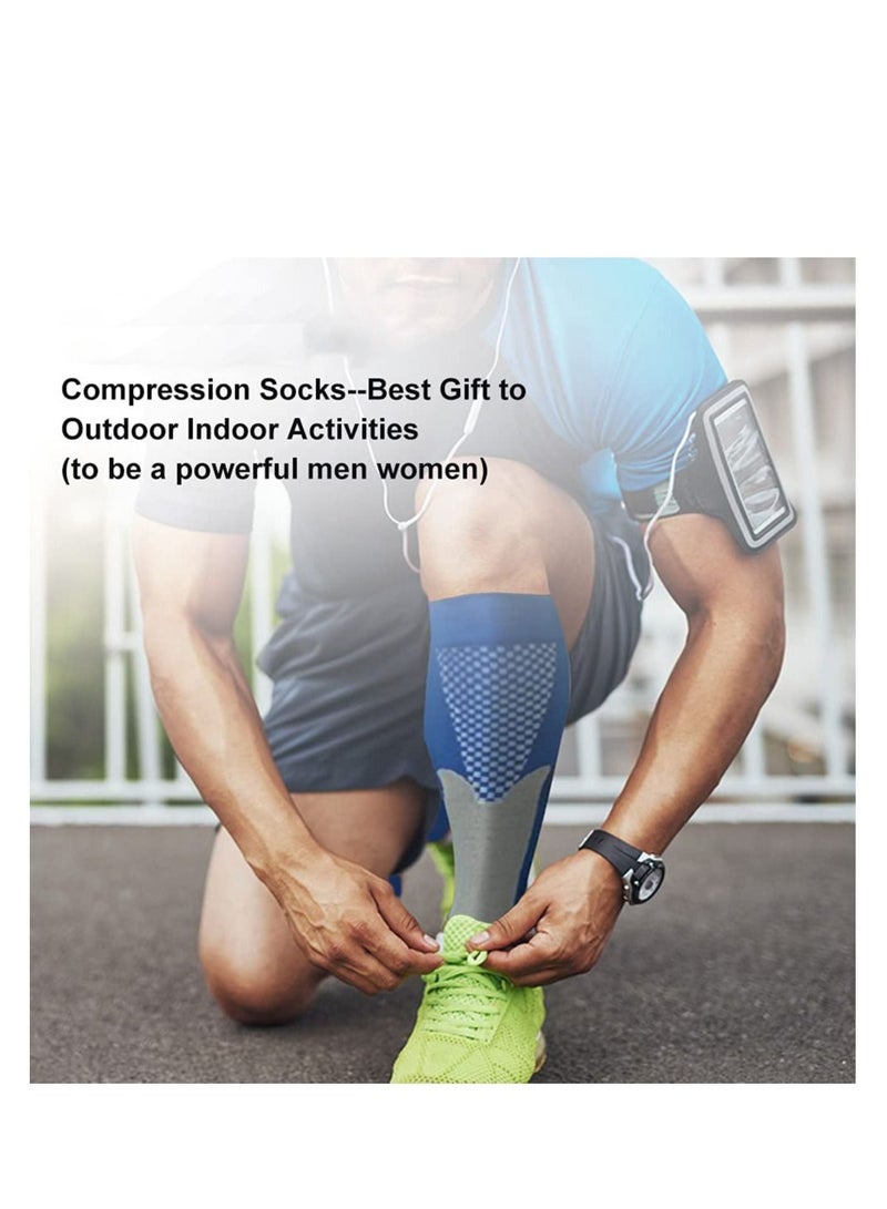 SYOSI Compression Socks, 4 Pairs for Women and Men, Athletic, Travel, Running, Fitness, Flight Socks, Reduce Calf Pain Faster Recovery  - Image 5