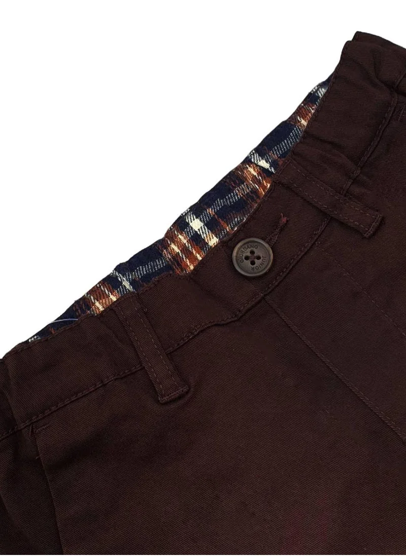 GIORDANO Junior Twill Stretch Mid Rise Regular Tapered Fit Elastic Waist Pants