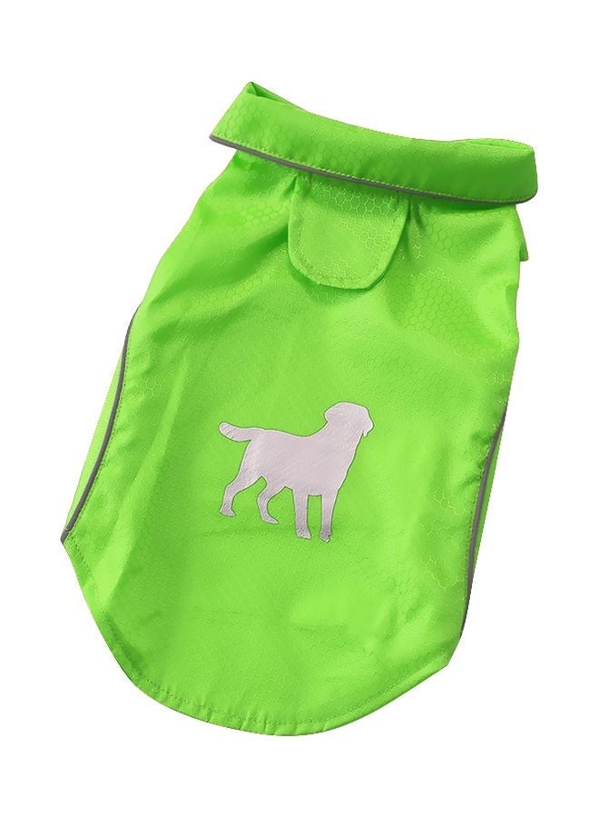 Generic Reflective Pet Raincoat Green/Grey 