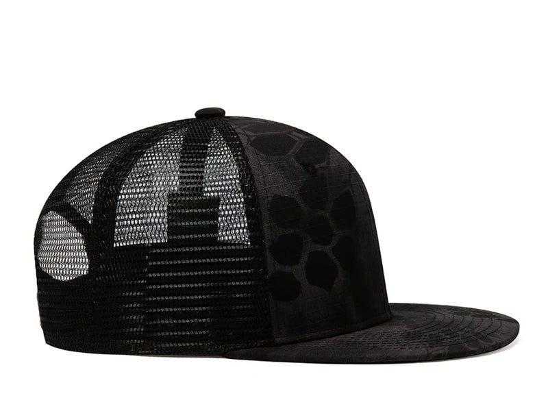 Quanhaigou Classic Snapback Hat Hip Hop Flat Bill Visor Cap - Unisex Adult Adjustable Baseball Hats (Black Grey) - Image 4