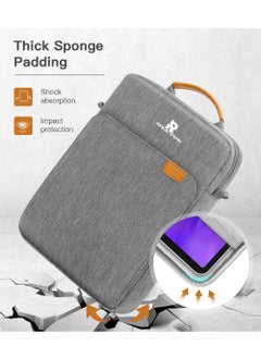 Rock Pow 12.9-13.3 Inch Tablet Sleeve Bag Compatible with iPad Air 13 inch(M3/M2) 2025/2024 iPad Pro 13 inch 2024, S10+ 12.4 inch 2024/iPad Pro 12.9 M2 2022/2021/2020 Surface Laptop Go 12.4" Galaxy Tab S7+S8+/S9+/S9FE+ 12.4" 2022/2023 Handle Carrying Case with Shoulder Strap  - Image 4