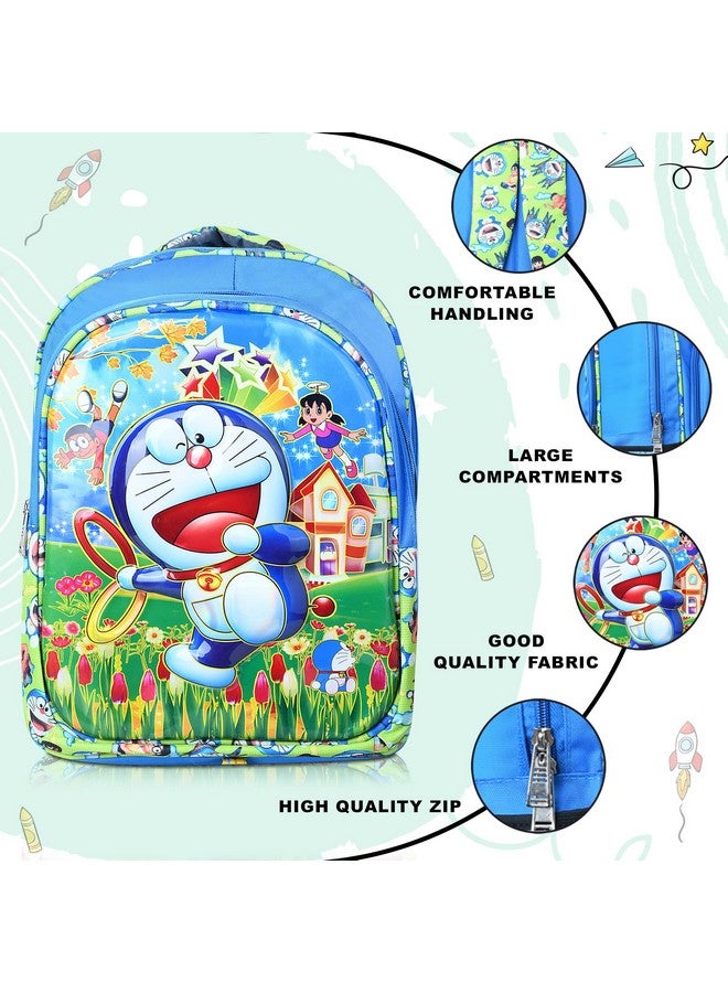 Stylbase Doraemon 3d School Bag For Boys And Girls Cartoon Printed Waterproof Backpack Bag Ideal For Small Kids Bag UKG Nursery 1st Class Girls School Bags 5-7 years 15 Inches - Image 3